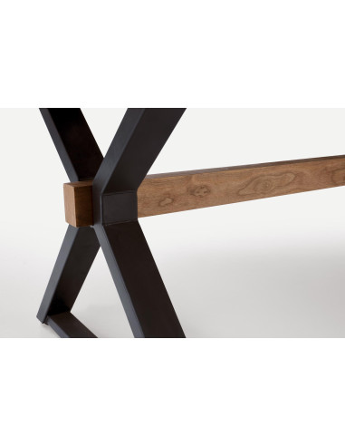 BARON stół rozkładany,  orzechowy / czarny (2p 1szt)