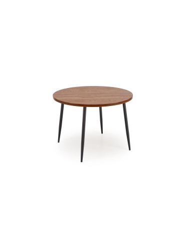 BARRY stół okrągły, blat - orzechowy, nogi - czarny (1p 1szt)