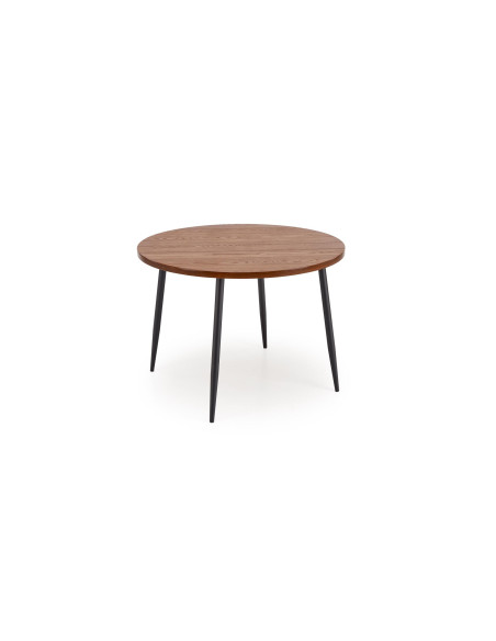 BARRY stół okrągły, blat - orzechowy, nogi - czarny (1p 1szt)