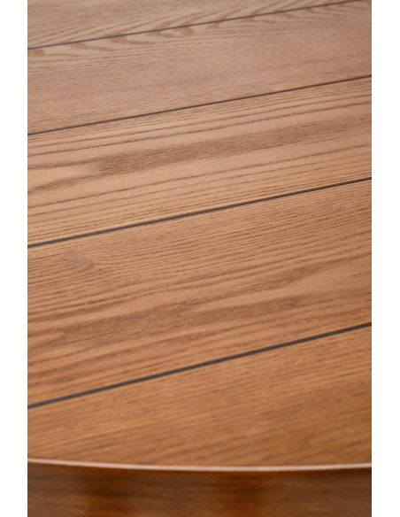 BARRY stół okrągły, blat - orzechowy, nogi - czarny (1p 1szt)