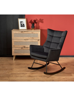 BAZALTO fotel bujany czarny (1p 1szt)