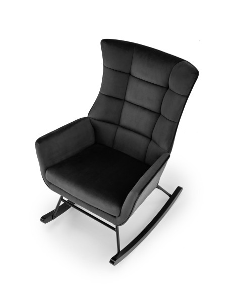 BAZALTO fotel bujany czarny (1p 1szt)