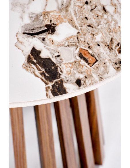 CARINA_S  ława beżowy marmur / orzechowy (2p 1szt)