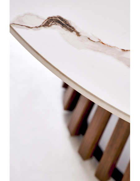 CARINA  ława beżowy marmur / orzechowy (2p 1szt)