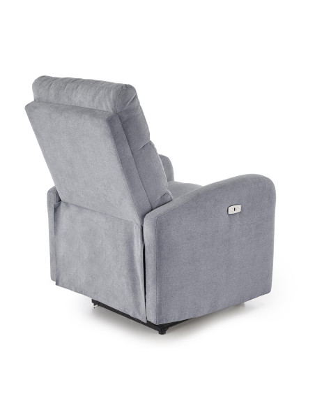 CARINIO fotel wypoczynkowy popielaty