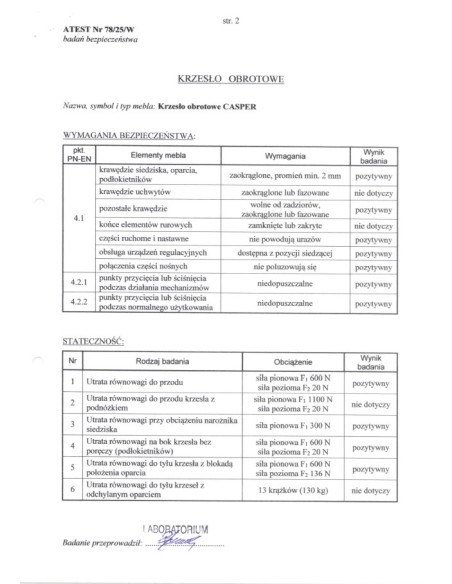 CASPER fotel gabinetowy czarny  (1p 1szt)