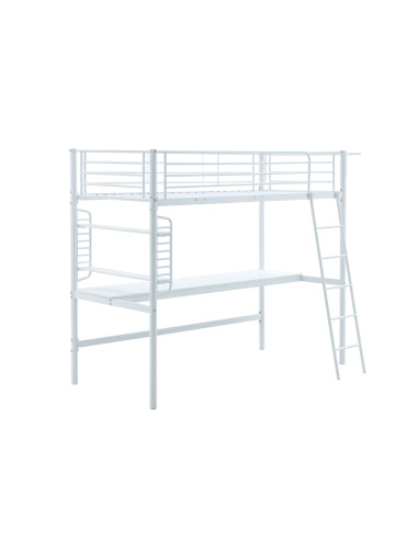 DOLCE łóżko piętrowe z biurkiem i organizerem, biały (3p 1szt)