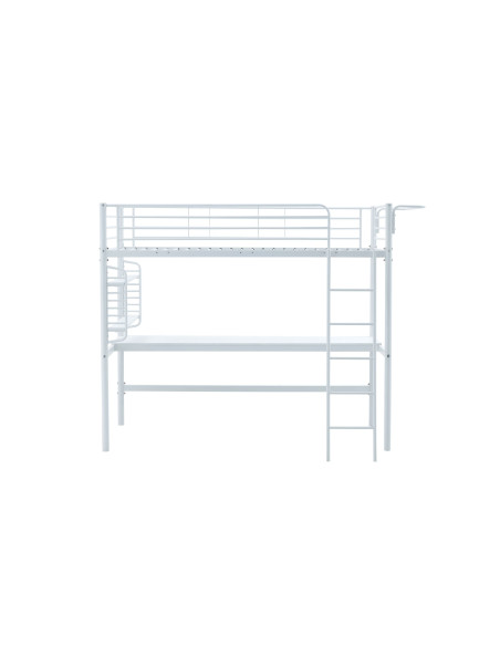 DOLCE łóżko piętrowe z biurkiem i organizerem, biały (3p 1szt)