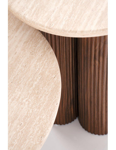 DOROTEA_S  ława trawertyn / orzechowy (2p 1szt)