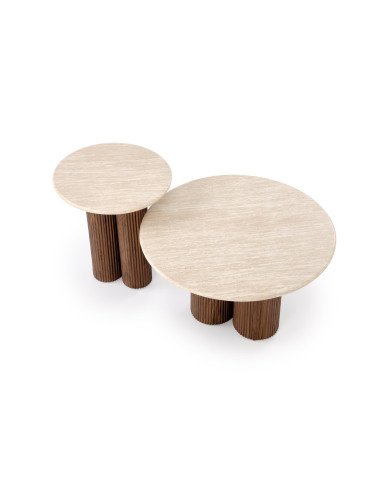 DOROTEA_S  ława trawertyn / orzechowy (2p 1szt)