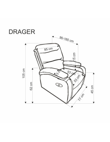 DRAGER fotel wypoczynkowy czarny (1p 1szt)