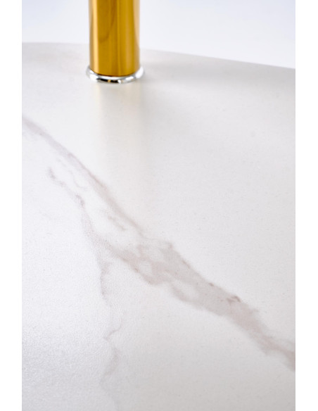 DUCAT ława,  biały marmur / transparentny / złoty (2p 1szt)