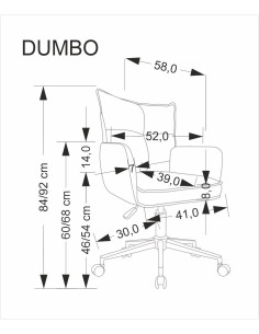 DUMBO fotel obrotowy jasny popiel 2