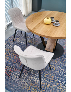 FANIS okrągły stół rozkładany, naturalny / czarny  (3p 1szt) 2