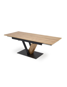 FANIS  stół rozkładany, naturalny / czarny (3p 1szt)