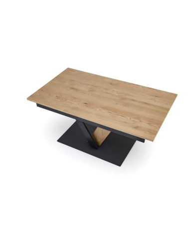 FANIS  stół rozkładany, naturalny / czarny (3p 1szt)