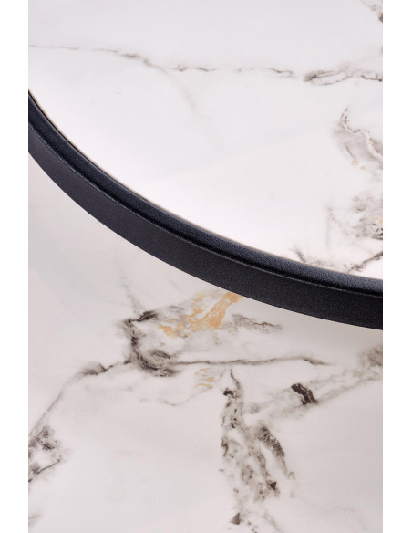 FATIMA zestaw 2 ław, biały marmur / czarny (1p 1szt)