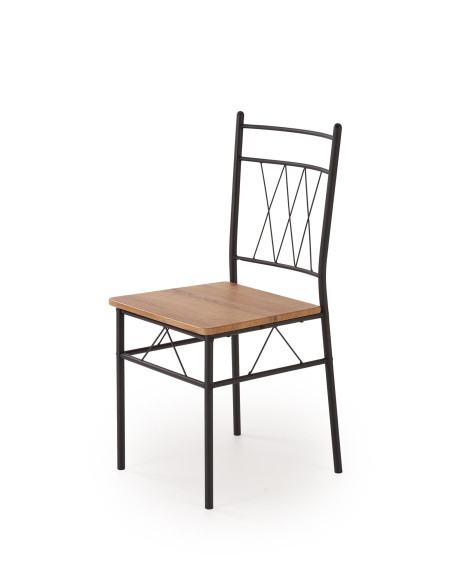 FAUST zestaw stół + 4 krzesła dąb naturalny / czarny (1p 1kpl)