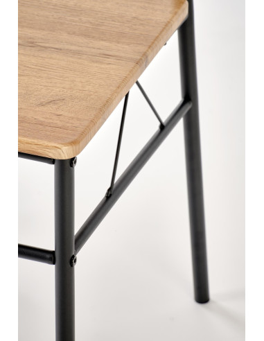 FAUST zestaw stół + 4 krzesła dąb naturalny / czarny (1p 1kpl)