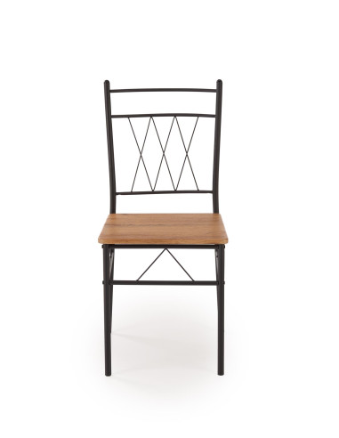 FAUST zestaw stół + 4 krzesła dąb naturalny / czarny (1p 1kpl)