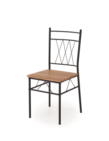 FAUST zestaw stół + 4 krzesła dąb naturalny / czarny (1p 1kpl)