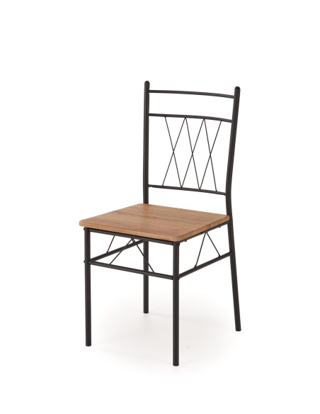 FAUST zestaw stół + 4 krzesła dąb naturalny / czarny (1p 1kpl)