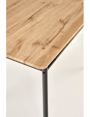 FAUST zestaw stół + 4 krzesła dąb naturalny / czarny (1p 1kpl)