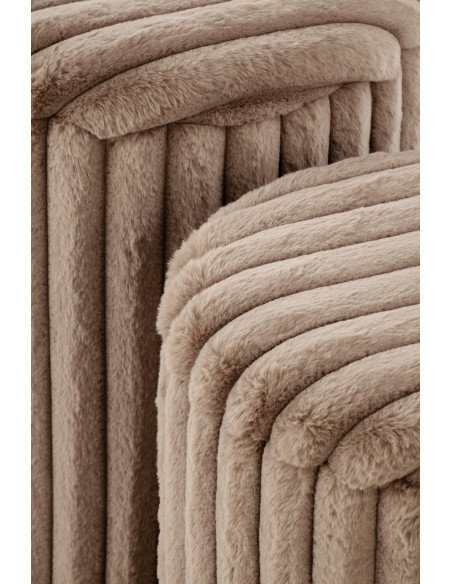 FIDO zestaw 2 puf, cappuccino / złoty (1p 1kpl)