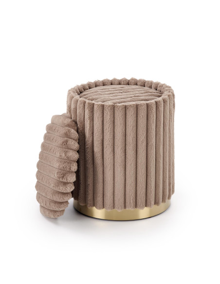 FIDO zestaw 2 puf, cappuccino / złoty (1p 1kpl)