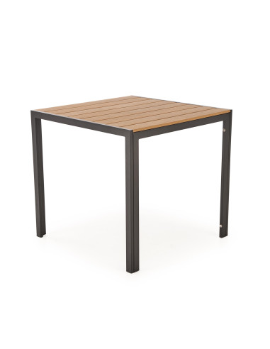 FIERRO  stół kwadratowy, brązowy / czarny (1p 1szt)