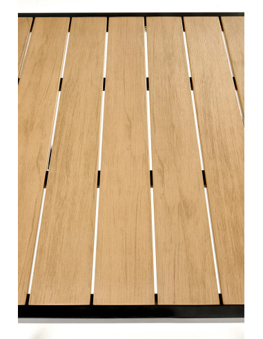 FIERRO  stół kwadratowy, brązowy / czarny (1p 1szt)