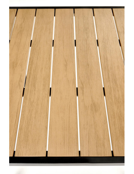 FIERRO  stół kwadratowy, brązowy / czarny (1p 1szt)