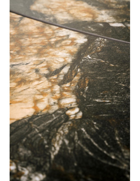 FORUM stół rozkładany, czarny marmur / czarny (3p 1szt)