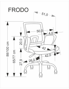 FRODO fotel młodzieżowy jasny różowy 2