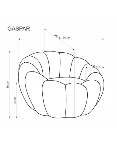 GASPAR 2 fotel wypoczynkowy beżowy (1p 1szt)