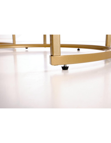 GILDA zestaw 3 ław, biały marmur / złoty (1p 1set)