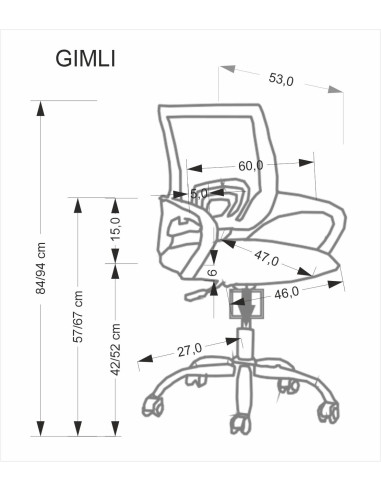 GIMLI fotel gabinetowy,  czarny (1p 1szt)