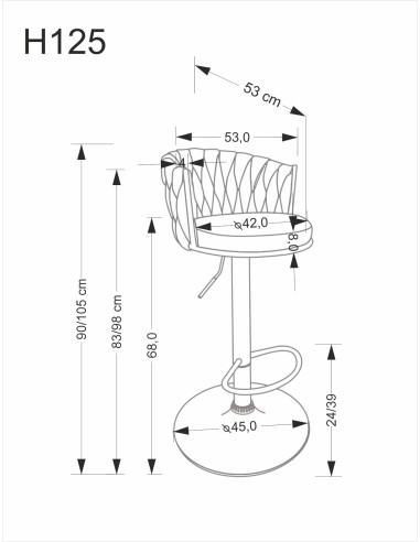H126 hoker popielaty (1p 2 szt)