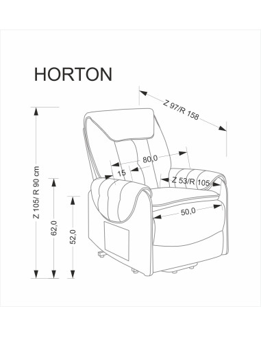 HORTON fotel wypoczynkowy beżowy