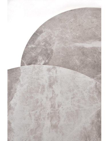 ITAKA zestaw 2 ław, popielaty marmur / grafitowy (1p 1szt)