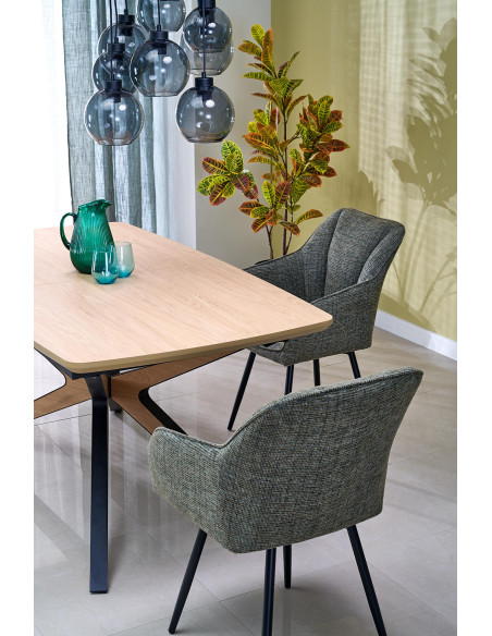 JAMES stół rozkładany, naturalny / czarny (2p 1szt)