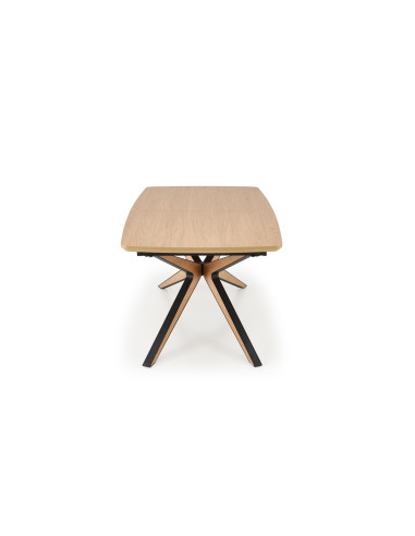 JAMES stół rozkładany, naturalny / czarny (2p 1szt)