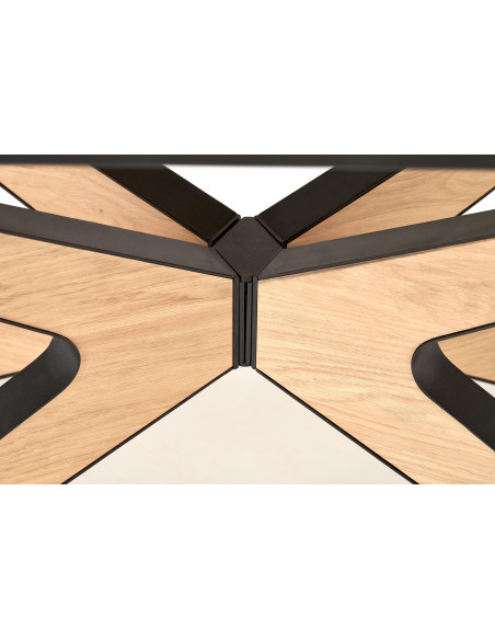 JAMES stół rozkładany, naturalny / czarny (2p 1szt)