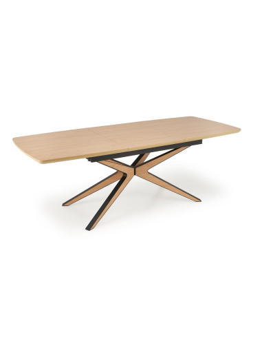 JAMES stół rozkładany, naturalny / czarny (2p 1szt)