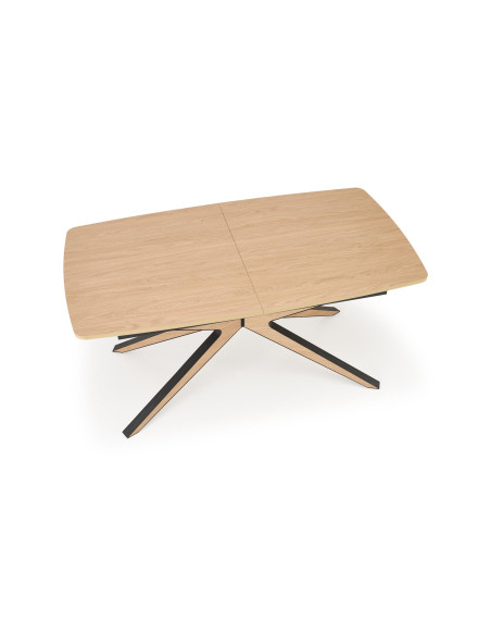 JAMES stół rozkładany, naturalny / czarny (2p 1szt)