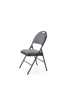 K566 krzesło składane,  czarny / popiel (1p 6szt)