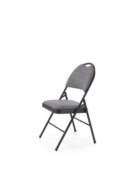 K566 krzesło składane,  czarny / popiel (1p 6szt)