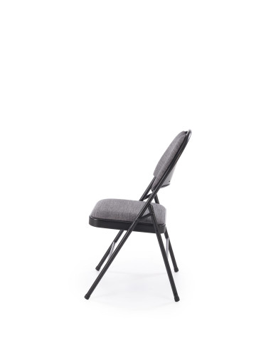 K566 krzesło składane,  czarny / popiel (1p 6szt)