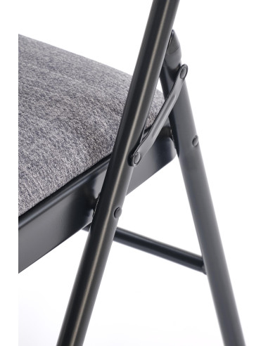 K566 krzesło składane,  czarny / popiel (1p 6szt)