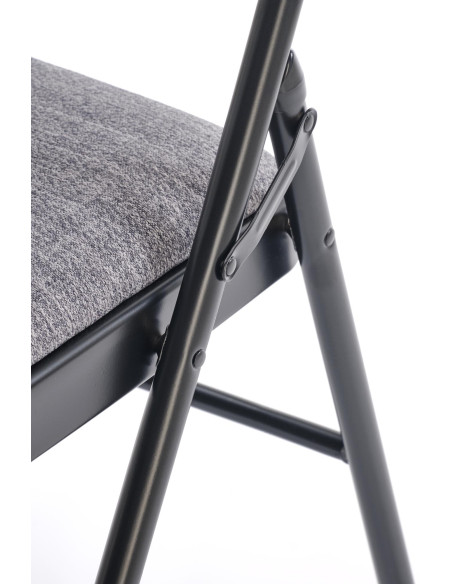 K566 krzesło składane,  czarny / popiel (1p 6szt)
